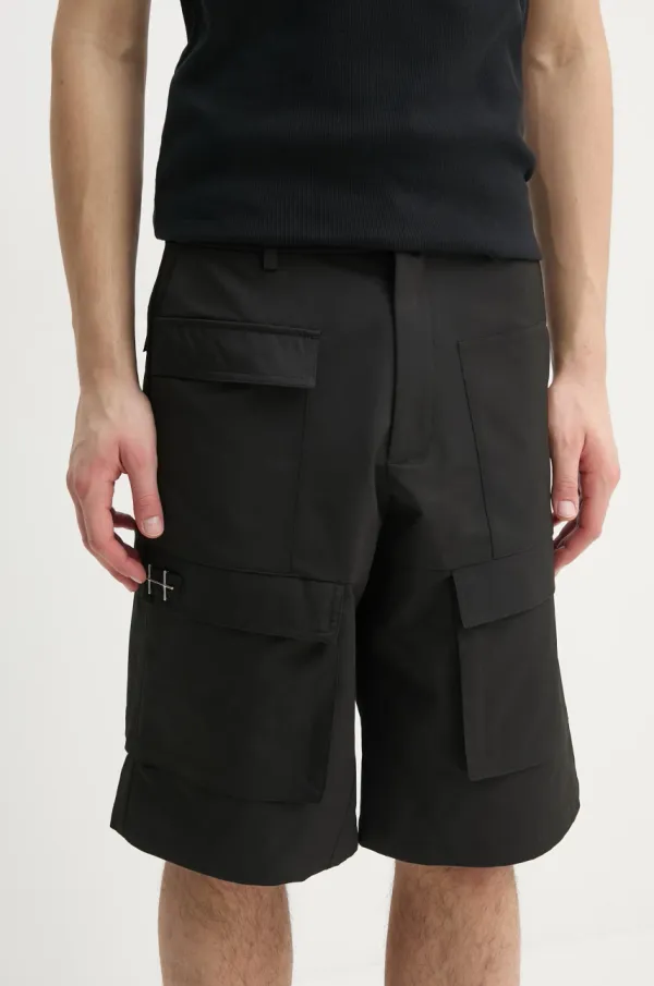 HELIOT EMIL Kratke hlače Heliot Emil za muškarce, boja: crna, PRESS25_M_10_163_BLK01_CO