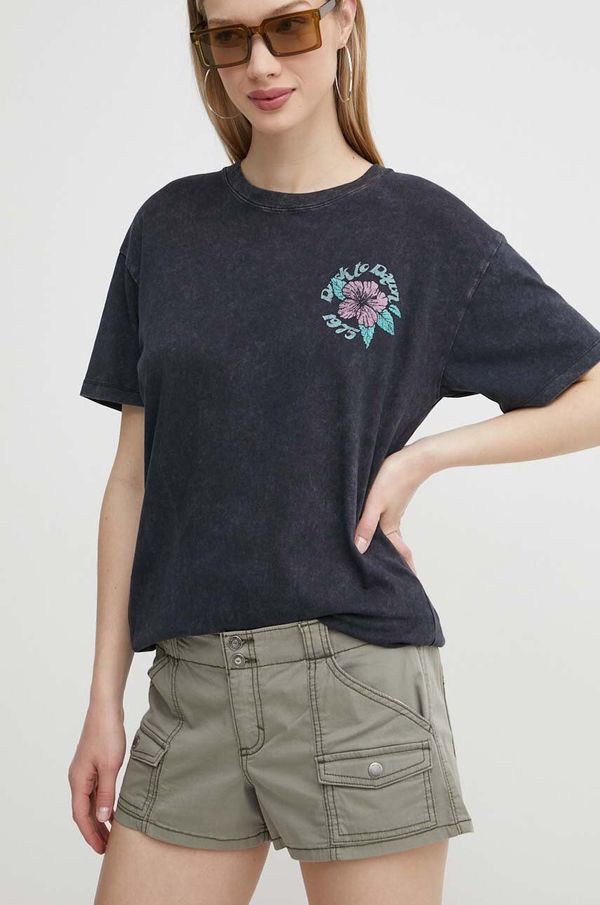 Hollister Co. Kratke hlače Hollister Co. za žene, boja: zelena, bez uzorka, visoki struk, KI349-4193-331