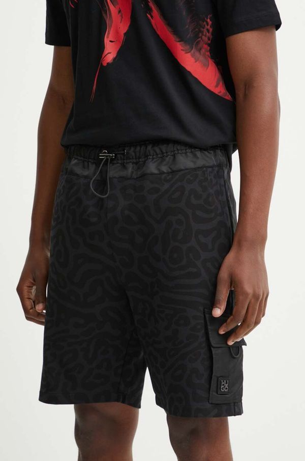 Hugo Kratke hlače HUGO za muškarce, boja: crna, 50516722