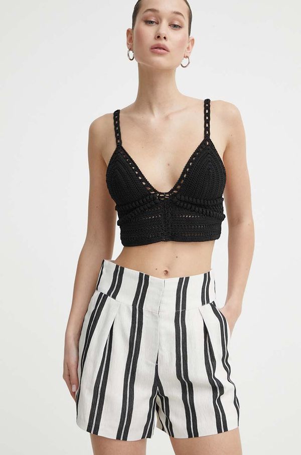 IRO Kratke hlače IRO za žene, boja: bež, s uzorkom, visoki struk