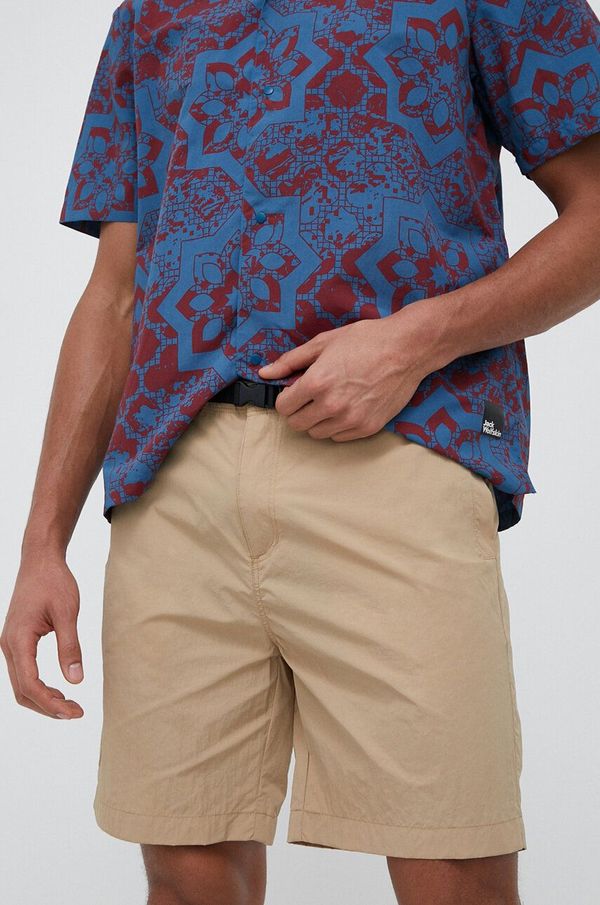 Jack Wolfskin Kratke hlače Jack Wolfskin za muškarce, boja: bež