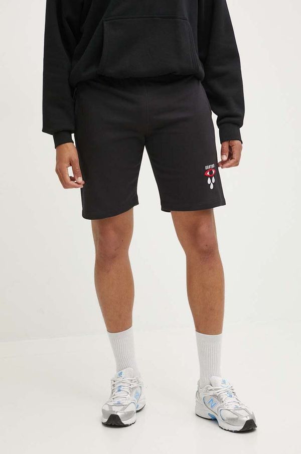 Kaotiko Kratke hlače Kaotiko boja: crna, s aplikacijom, AL172-01-H002