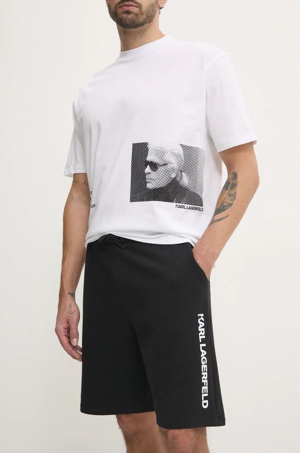 Karl Lagerfeld Kratke hlače Karl Lagerfeld za muškarce, boja: crna, A1M45001