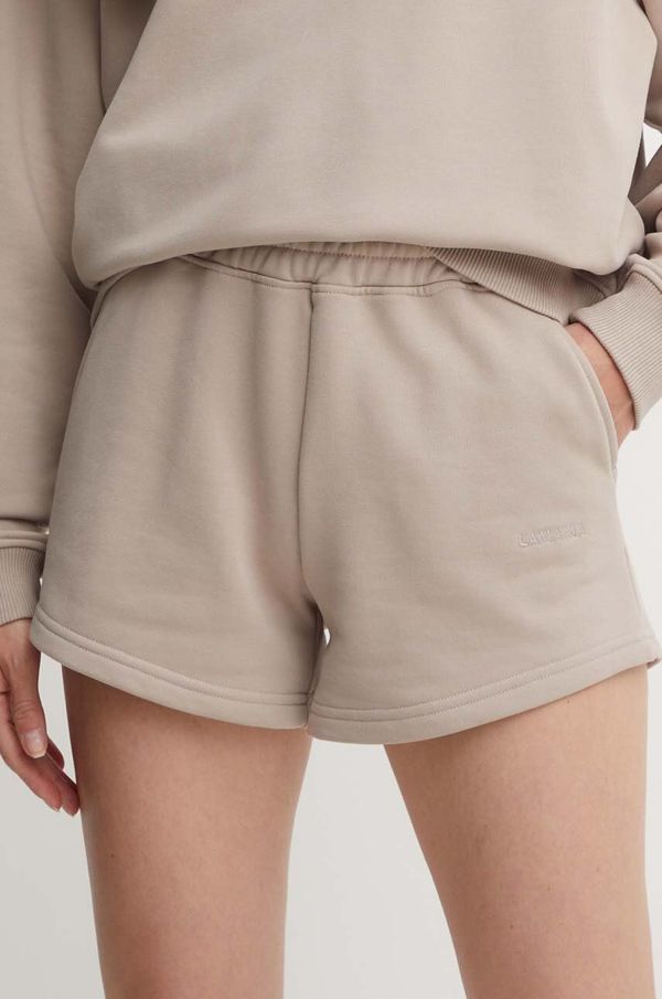 La Mania Kratke hlače La Mania za žene, boja: bež, bez uzorka, visoki struk, ESTIVA