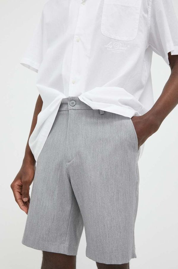 Les Deux Kratke hlače Les Deux za muškarce, boja: siva, melanž
