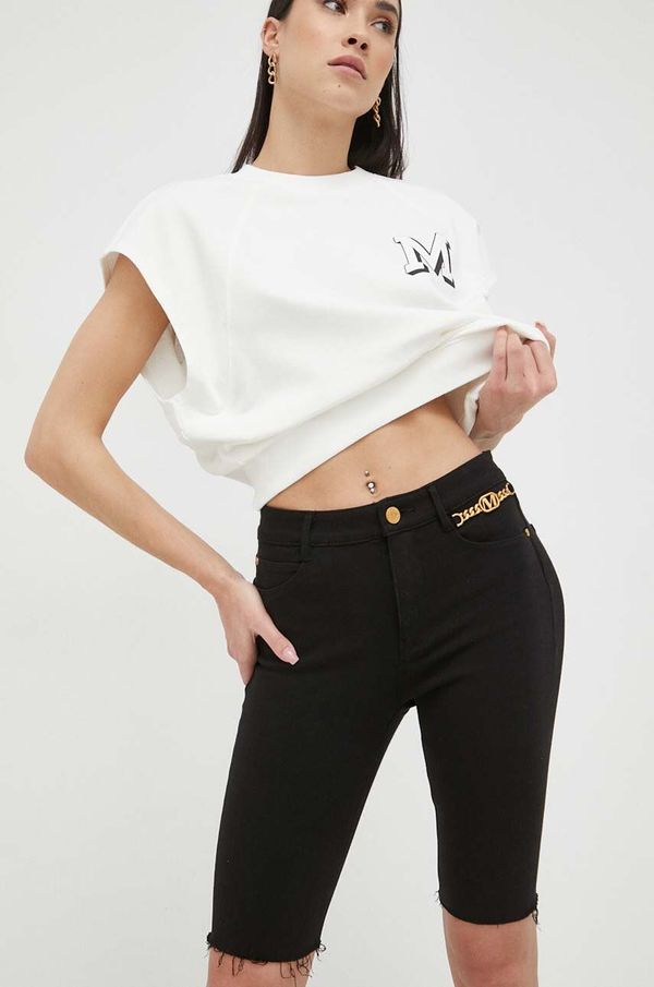 Miss Sixty Kratke hlače Miss Sixty za žene, boja: crna, glatki materijal, visoki struk