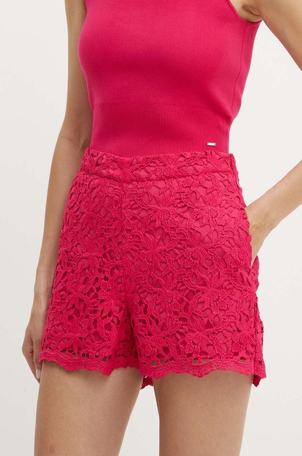 Morgan Kratke hlače Morgan SHERY za žene, boja: ružičasta, bez uzorka, visoki struk