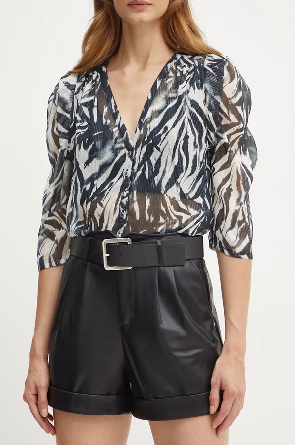 Morgan Kratke hlače Morgan SHINGRA za žene, boja: crna, bez uzorka, visoki struk, SHINGRA