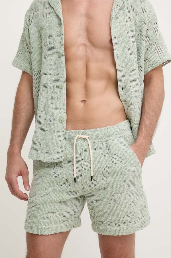 OAS Kratke hlače OAS za muškarce, boja: zelena