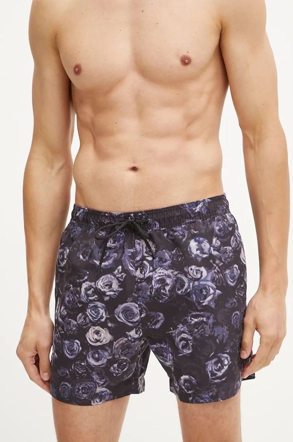 Hugo Kratke hlače od kašmira HUGO boja: crna, 50524645