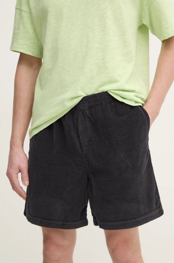 American Vintage Kratke hlače od samta American Vintage boja: crna, MPADO09BE25