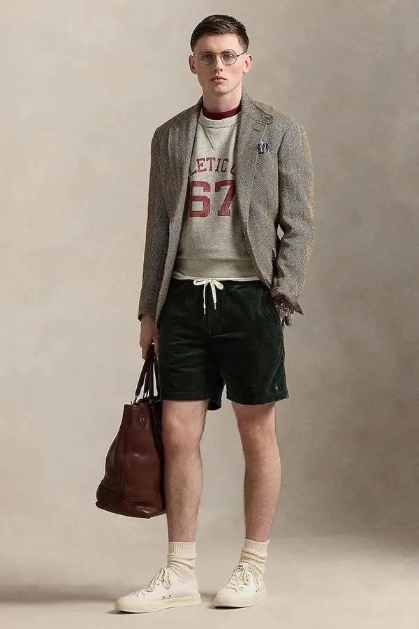 Polo Ralph Lauren Kratke hlače od samta Polo Ralph Lauren