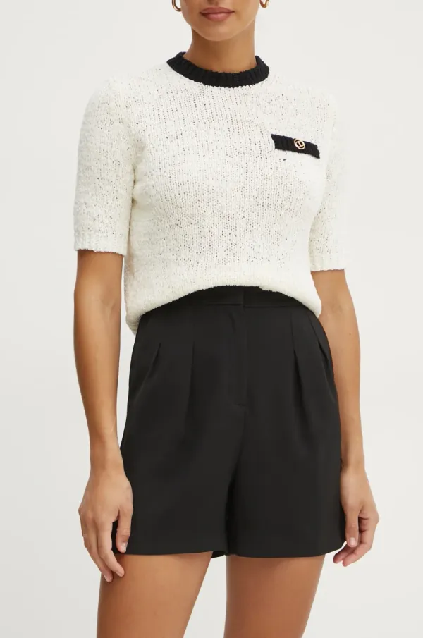 Patrizia Pepe Kratke hlače Patrizia Pepe za žene, boja: crna, bez uzorka, visoki struk, 8P0697 A545