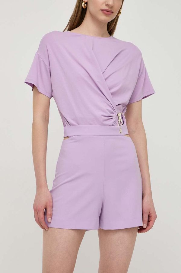 Patrizia Pepe Kratke hlače Patrizia Pepe za žene, boja: ljubičasta, bez uzorka, visoki struk, 2P1594 A049