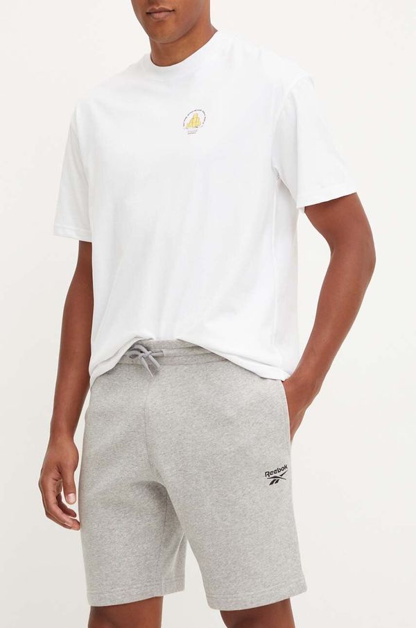 Reebok Kratke hlače Reebok za muškarce, boja: siva, melanž, 100202834