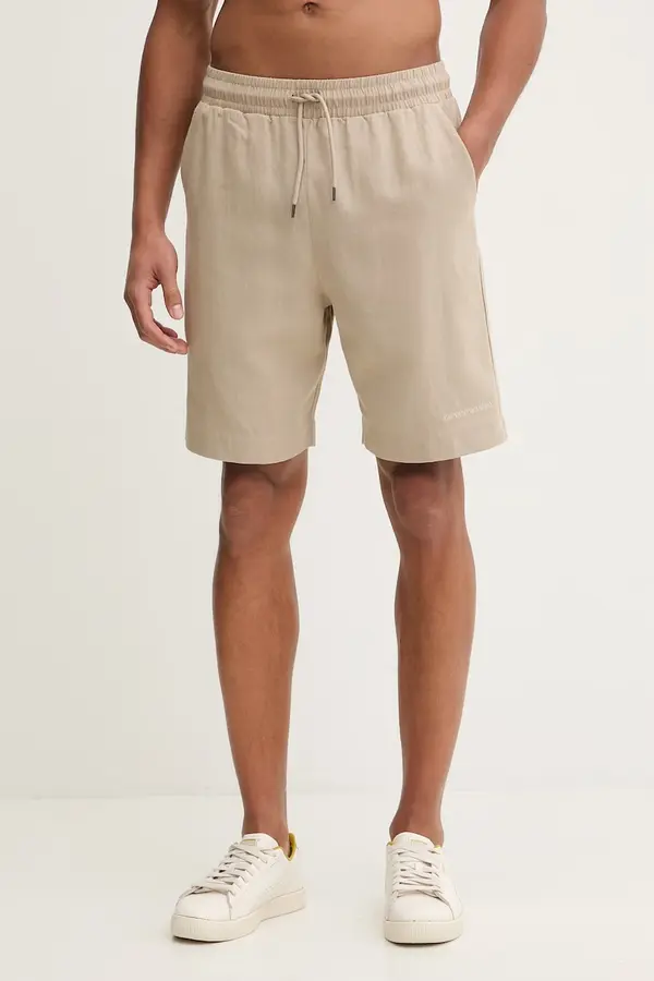 Emporio Armani Underwear Kratke hlače s dodatkom lana Emporio Armani Underwear