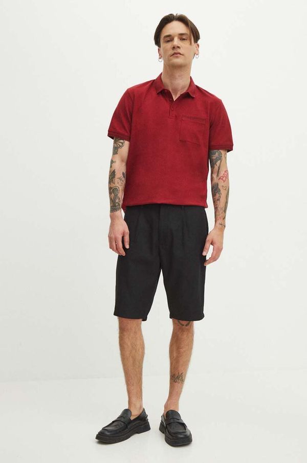 Medicine Kratke hlače s dodatkom lana Medicine za muškarce, boja: crna