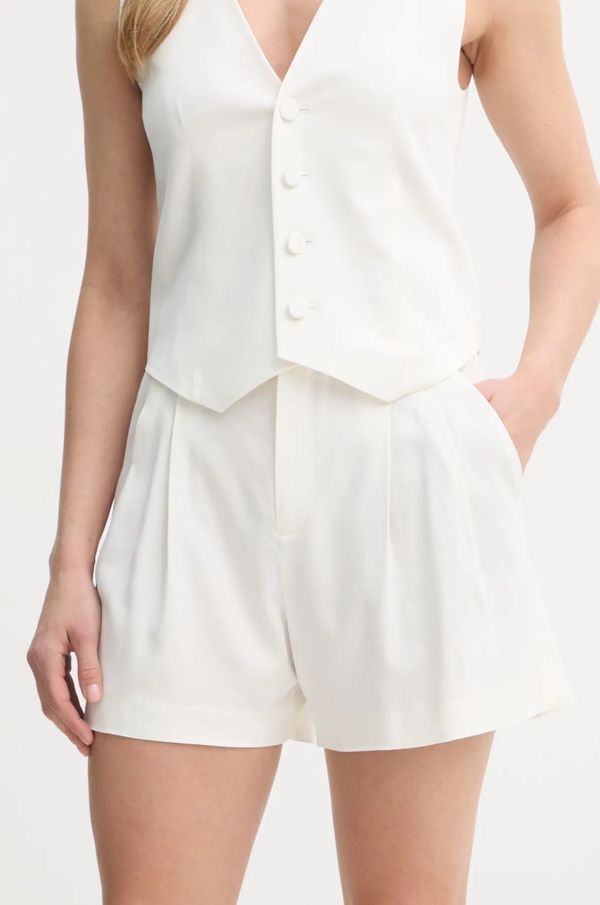 A.L.C. Kratke hlače s dodatkom vune A.L.C. boja: bijela, bez uzorka, visoki struk, 2PANT01124