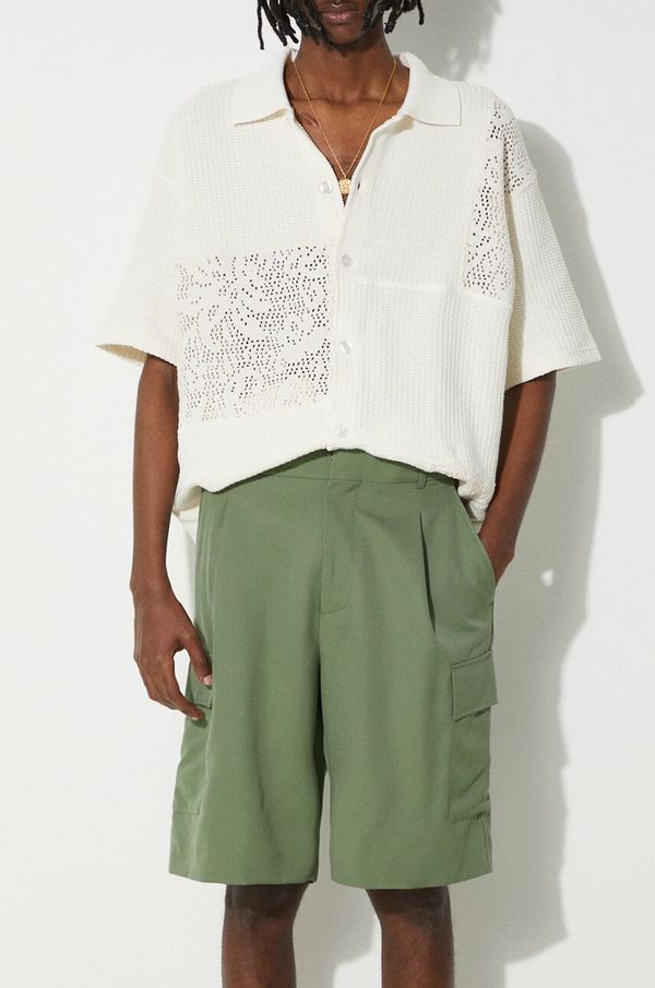 Drôle de Monsieur Kratke hlače s dodatkom vune Drôle de Monsieur Le Short Cargo Laine boja: zelena, D-BS133-PL127-KK