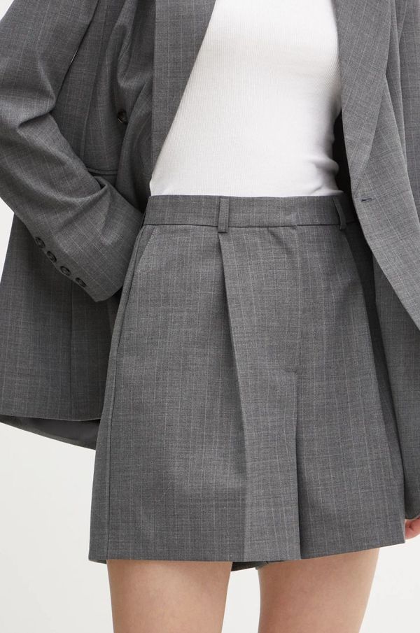 Herskind Kratke hlače s dodatkom vune Herskind Reggy boja: siva, bez uzorka, visoki struk, 5404134