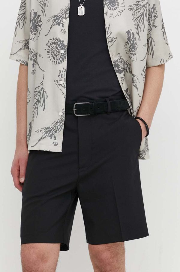 Samsoe Samsoe Kratke hlače s dodatkom vune Samsoe Samsoe SACHRISTOPH boja: crna, M24100105