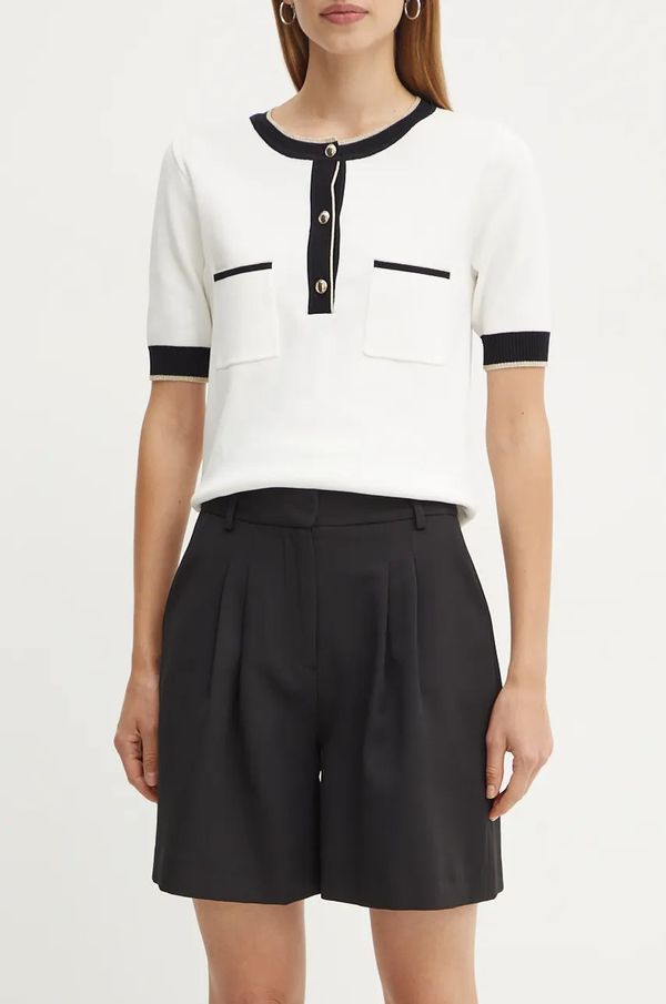 Silvian Heach Kratke hlače Silvian Heach WARTEN za žene, boja: crna, bez uzorka, visoki struk, GPA24100SH