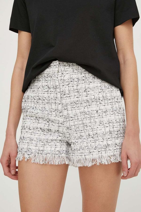 Sisley Kratke hlače Sisley za žene, boja: siva, s uzorkom, visoki struk