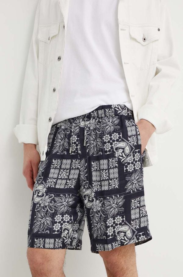 The Kooples Kratke hlače The Kooples za muškarce, boja: tamno plava, HSHO28059K