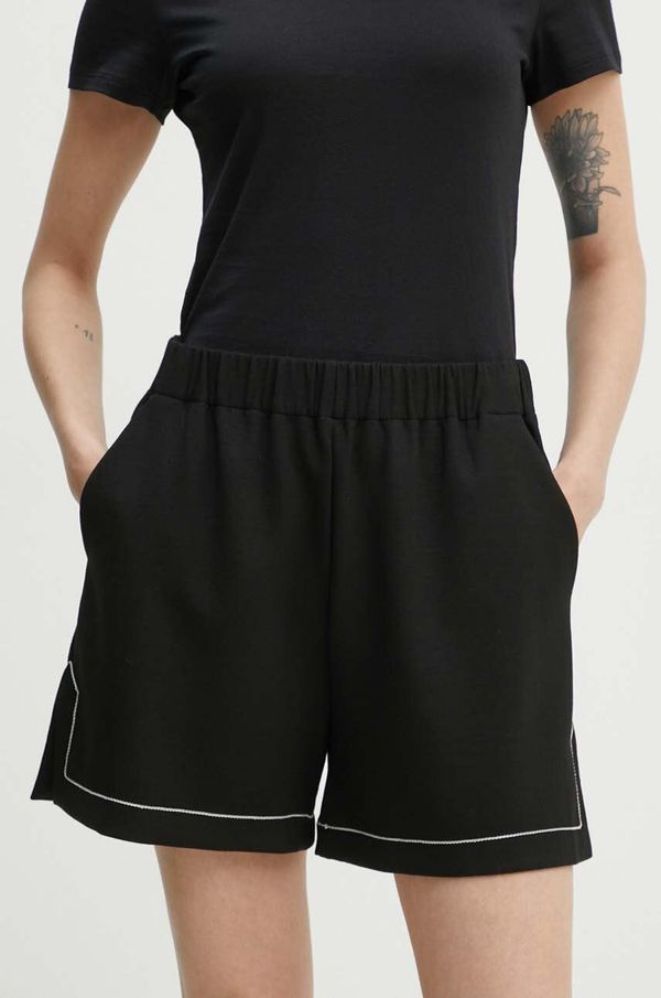 Theory Kratke hlače Theory za žene, boja: crna, bez uzorka, visoki struk, O0626202