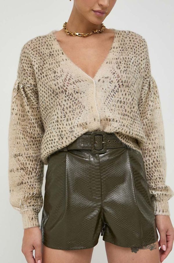 Twinset Kratke hlače Twinset za žene, boja: zelena, bez uzorka, visoki struk