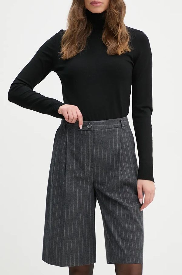 United Colors of Benetton Kratke hlače United Colors of Benetton za žene, boja: crna, s uzorkom, visoki struk, 4KHSD901P