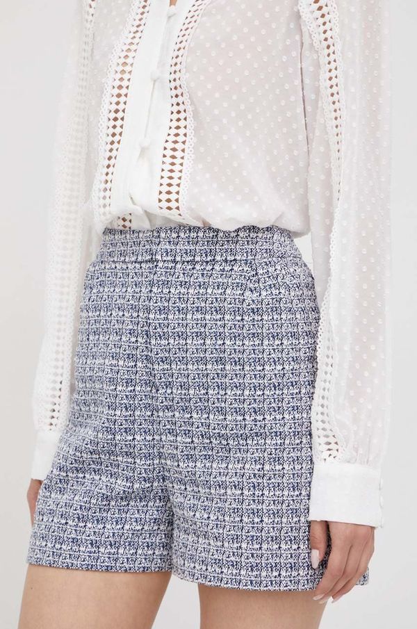 United Colors of Benetton Kratke hlače United Colors of Benetton za žene, boja: tamno plava, s uzorkom, visoki struk