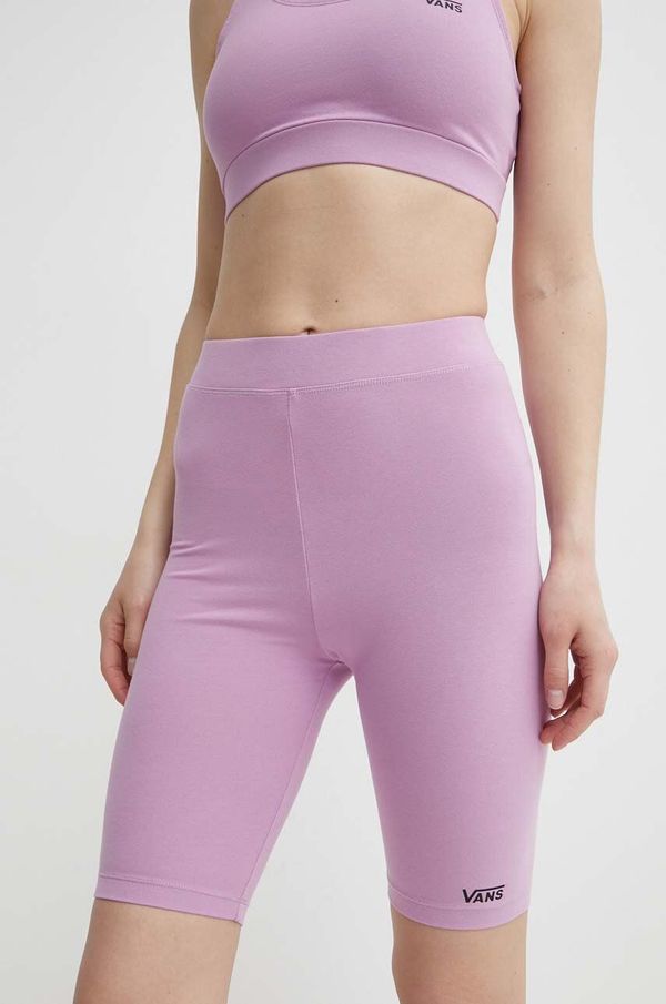 Vans Kratke hlače Vans za žene, boja: ljubičasta, bez uzorka, visoki struk