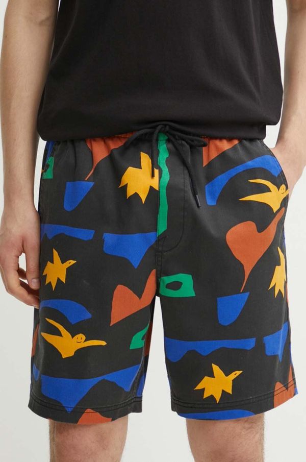 Volcom Kratke hlače Volcom x ARTHUR LONGO za muškarce, boja: crna