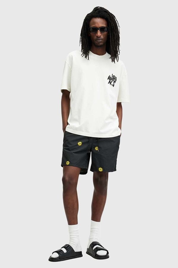 AllSaints Kratke hlače za kupanje AllSaints SUNSMIRK za muškarce, boja: crna, M006WA