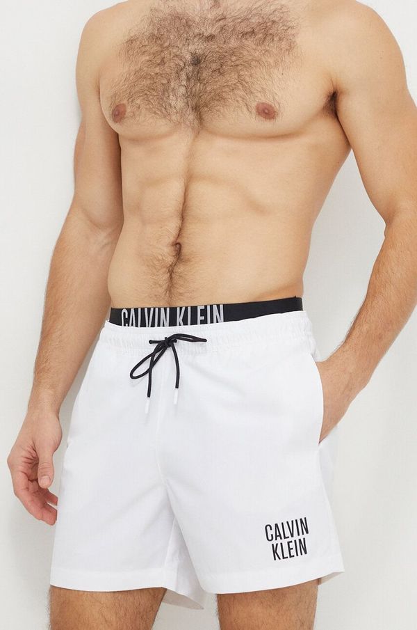 Calvin Klein Kratke hlače za kupanje Calvin Klein boja: bijela, KM0KM00740