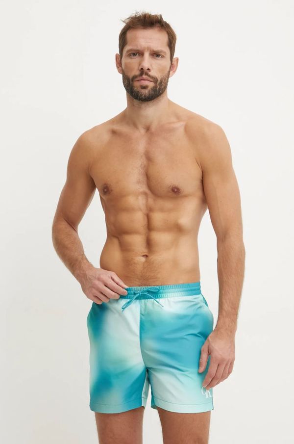 Calvin Klein Kratke hlače za kupanje Calvin Klein boja: tirkizna, KM0KM01160