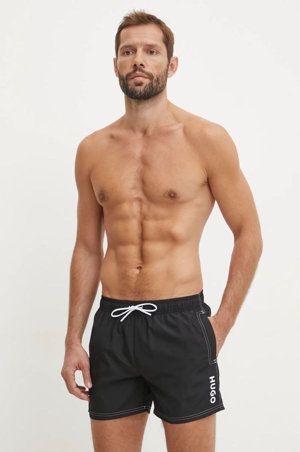Hugo Kratke hlače za kupanje HUGO boja: crna, 50533787