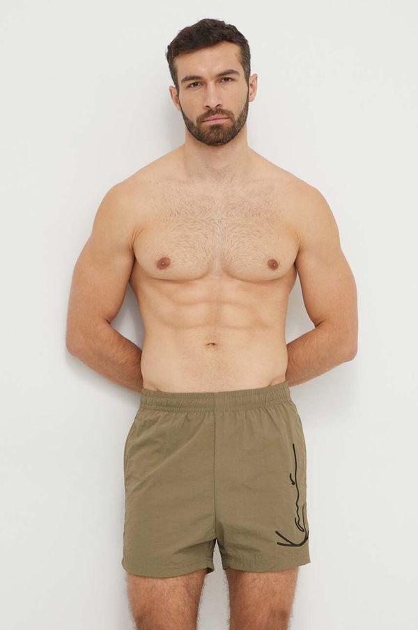Karl Kani Kratke hlače za kupanje Karl Kani boja: zelena