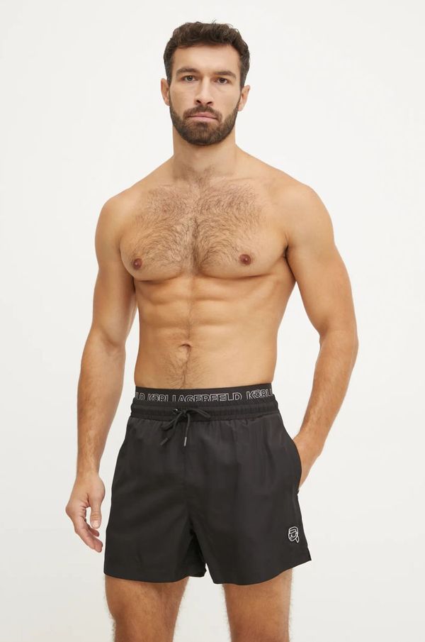 Karl Lagerfeld Kratke hlače za kupanje Karl Lagerfeld boja: crna, A1M46058
