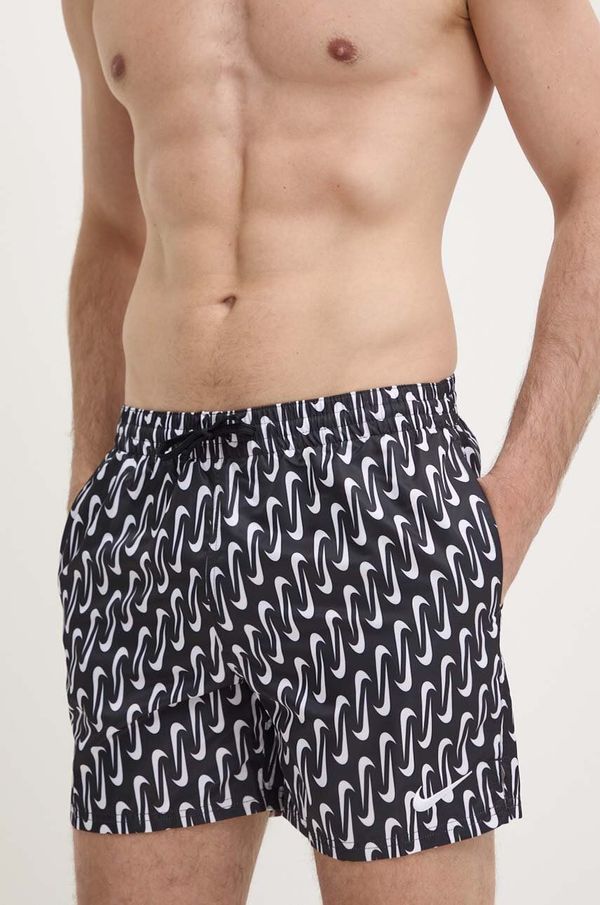 Nike Kratke hlače za kupanje Nike Swoosh Link boja: crna