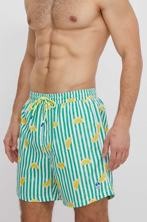 North Sails Kratke hlače za kupanje North Sails boja: zelena, 673721