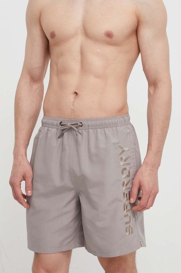 Superdry Kratke hlače za kupanje Superdry boja: bež