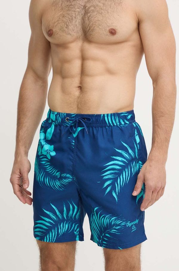 Superdry Kratke hlače za kupanje Superdry boja: tamno plava, M3010232A-2BX