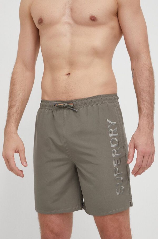 Superdry Kratke hlače za kupanje Superdry boja: zelena