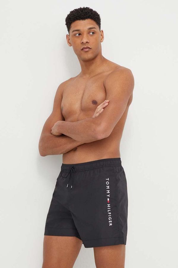 Tommy Hilfiger Kratke hlače za kupanje Tommy Hilfiger boja: crna, UM0UM03258