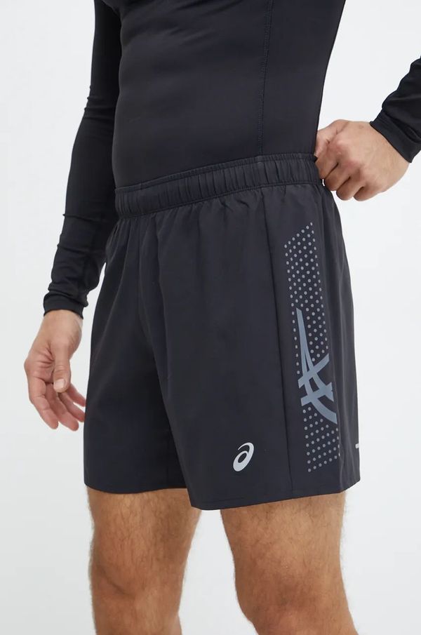 Asics Kratke hlače za trčanje Asics Icon boja: crna, 2011C730