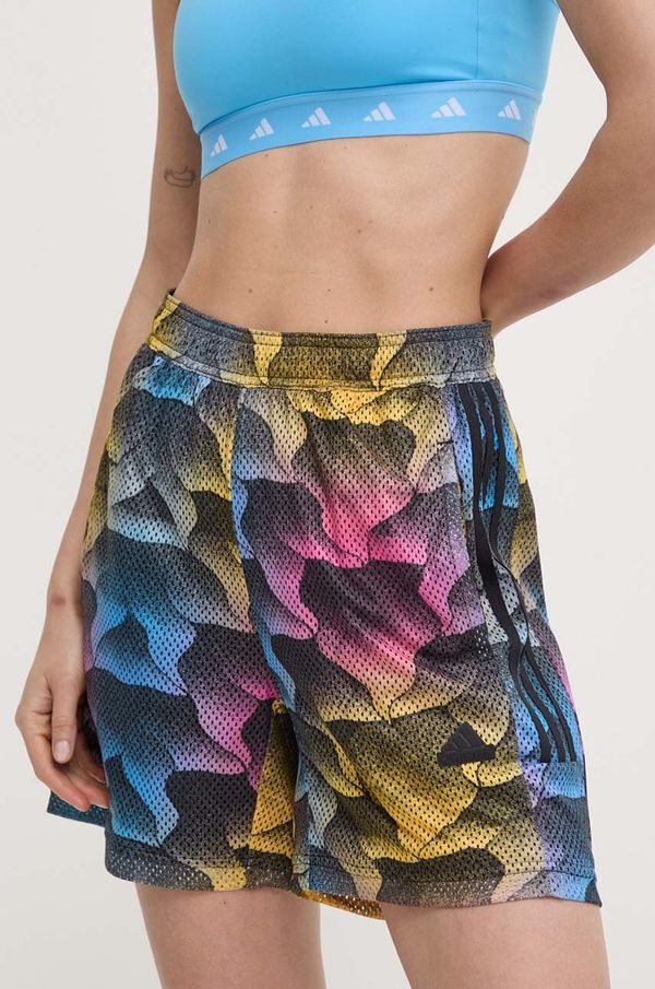 adidas Kratke hlače za trening adidas Tiro boja: crna, s uzorkom, visoki struk, IQ4813