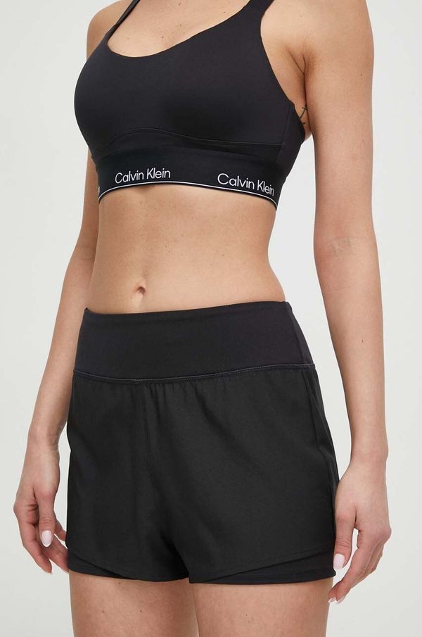 Calvin Klein Performance Kratke hlače za trening Calvin Klein Performance boja: crna, bez uzorka, visoki struk