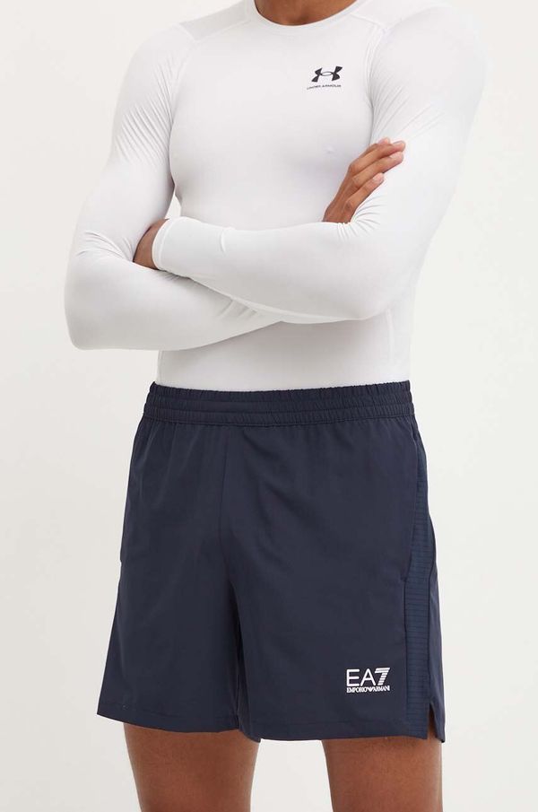EA7 Emporio Armani Kratke hlače za trening EA7 Emporio Armani boja: tamno plava, PNDDZ.6DPS01